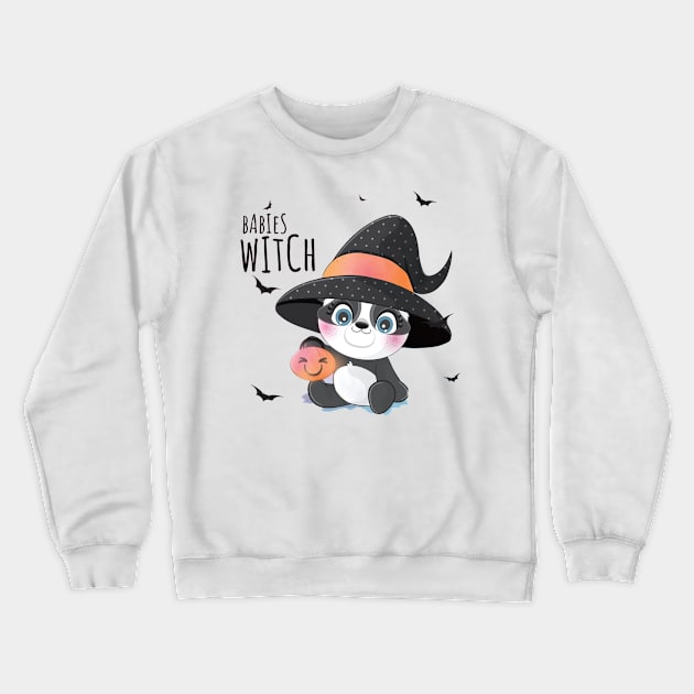 panda halloween Crewneck Sweatshirt by World Famous Pandas